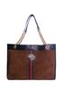 Large Rajah Tote Bag, &pound;850, Handbags, Brown, Faux Suede, Front view